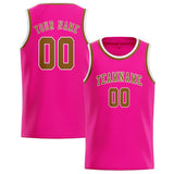 Custom Pink & Khaki Colors Design Sports Basketball Jersey