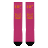 Custom Pink Orange Knee-High Sock