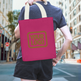 Custom Pink Orange Canvas Tote Bag