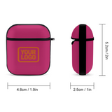 Custom Pink Orange AirPods Case
