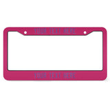 Custom Pink Light Purple License Plate Frame