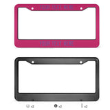 Custom Pink Light Purple License Plate Frame