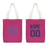 Custom Pink Purple Canvas Tote Bag