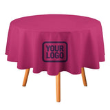 Custom Pink Purple Round Table Cloth