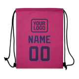 Custom Pink Purple Drawstring Bag