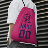 Custom Pink Purple Drawstring Bag