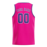 Custom Pink & Light Purple Colors Design Sports Basketball Jersey
