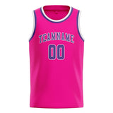 Custom Pink & Light Purple Colors Design Sports Basketball Jersey