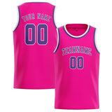 Custom Pink & Light Purple Colors Design Sports Basketball Jersey