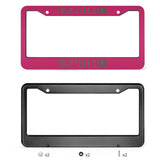 Custom Pink Emerald Green License Plate Frame