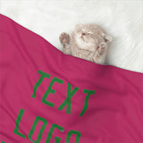 Custom Pink Emerald Green Pet Blanket