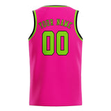Custom Pink & Emerald Green Colors Design Sports Basketball Jersey