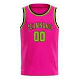 Custom Pink & Emerald Green Colors Design Sports Basketball Jersey