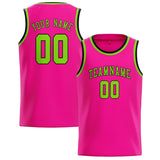 Custom Pink & Emerald Green Colors Design Sports Basketball Jersey