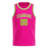 Custom Pink & Emerald Green Colors Design Sports Basketball Jersey