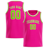Custom Pink & Emerald Green Colors Design Sports Basketball Jersey