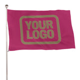 Custom Pink Light Khaki Flag