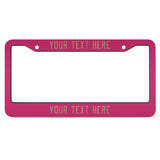 Custom Pink Light Khaki License Plate Frame