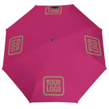 Custom Pink Light Khaki Automatic Umbrella