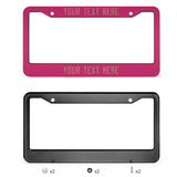 Custom Pink Light Khaki License Plate Frame