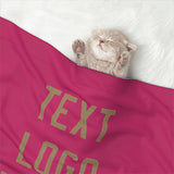 Custom Pink Light Khaki Pet Blanket