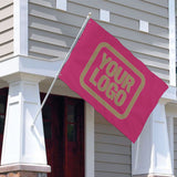 Custom Pink Light Khaki Flag