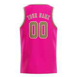 Custom Pink & Light Khaki Colors Design Sports Basketball Jersey