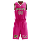 Custom Pink Light Khaki Basketball Set