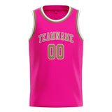 Custom Pink & Light Khaki Colors Design Sports Basketball Jersey