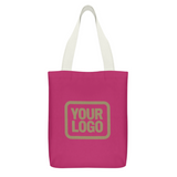Custom Pink Khaki Canvas Tote Bag