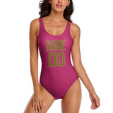 Custom Pink Khaki Swimsuit
