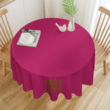 Custom Pink Khaki Round Table Cloth