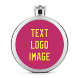 Custom Pink Light Yellow Hip Flask