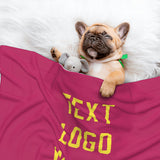 Custom Pink Light Yellow Pet Blanket
