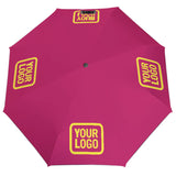 Custom Pink Light Yellow Automatic Umbrella