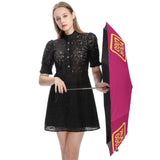 Custom Pink Light Yellow Automatic Umbrella