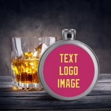 Custom Pink Light Yellow Hip Flask