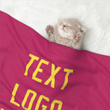Custom Pink Light Yellow Pet Blanket
