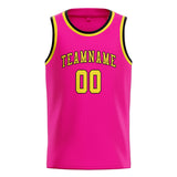Custom Pink & Light Yellow Colors Design Sports Basketball Jersey