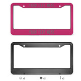Custom Pink Blue Green License Plate Frame