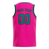 Custom Pink & Blue Green Colors Design Sports Basketball Jersey