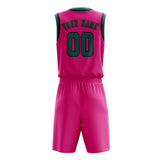 Custom Pink Blue Green Basketball Set