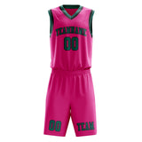 Custom Pink Blue Green Basketball Set
