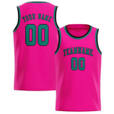 Custom Pink & Blue Green Colors Design Sports Basketball Jersey