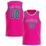 Custom Pink & Blue Green Colors Design Sports Basketball Jersey
