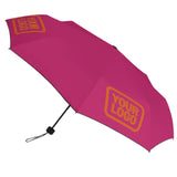 Custom Pink Orange Automatic Umbrella