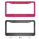 Custom Pink Orange License Plate Frame