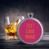 Custom Pink Orange Hip Flask