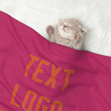 Custom Pink Orange Pet Blanket