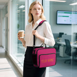 Custom Pink Orange Lunch Bag